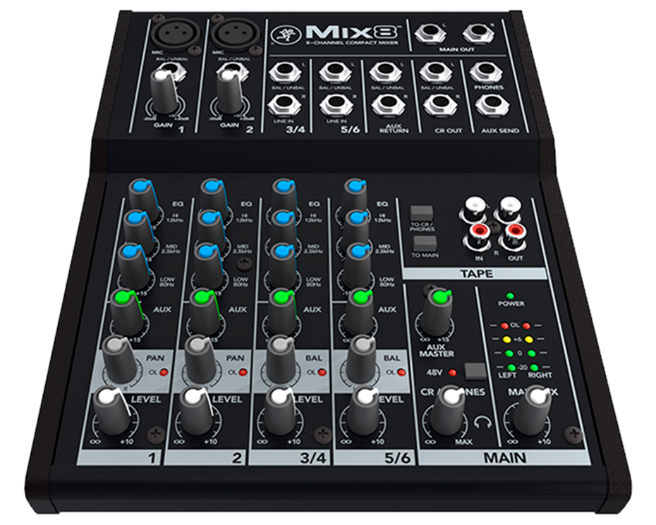 vært lomme i stedet Mix8 8-Channel Compact Mixer | MACKIE