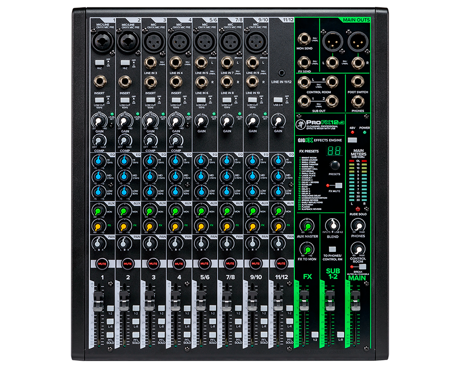 Professional 12 Channels Sound Board Mixer