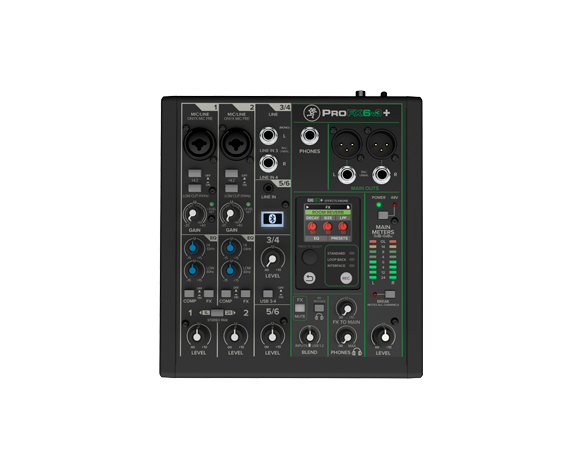 6-Channel Analog Mixer With Enhanced FX, USB Recording