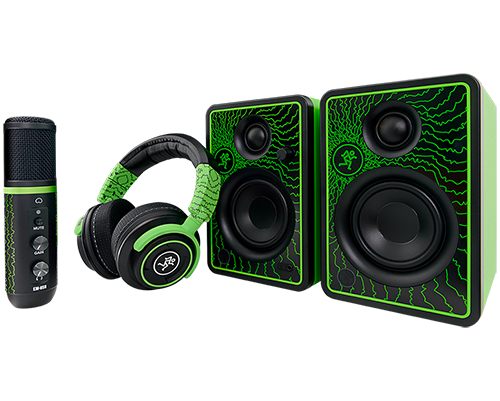 green studio monitors