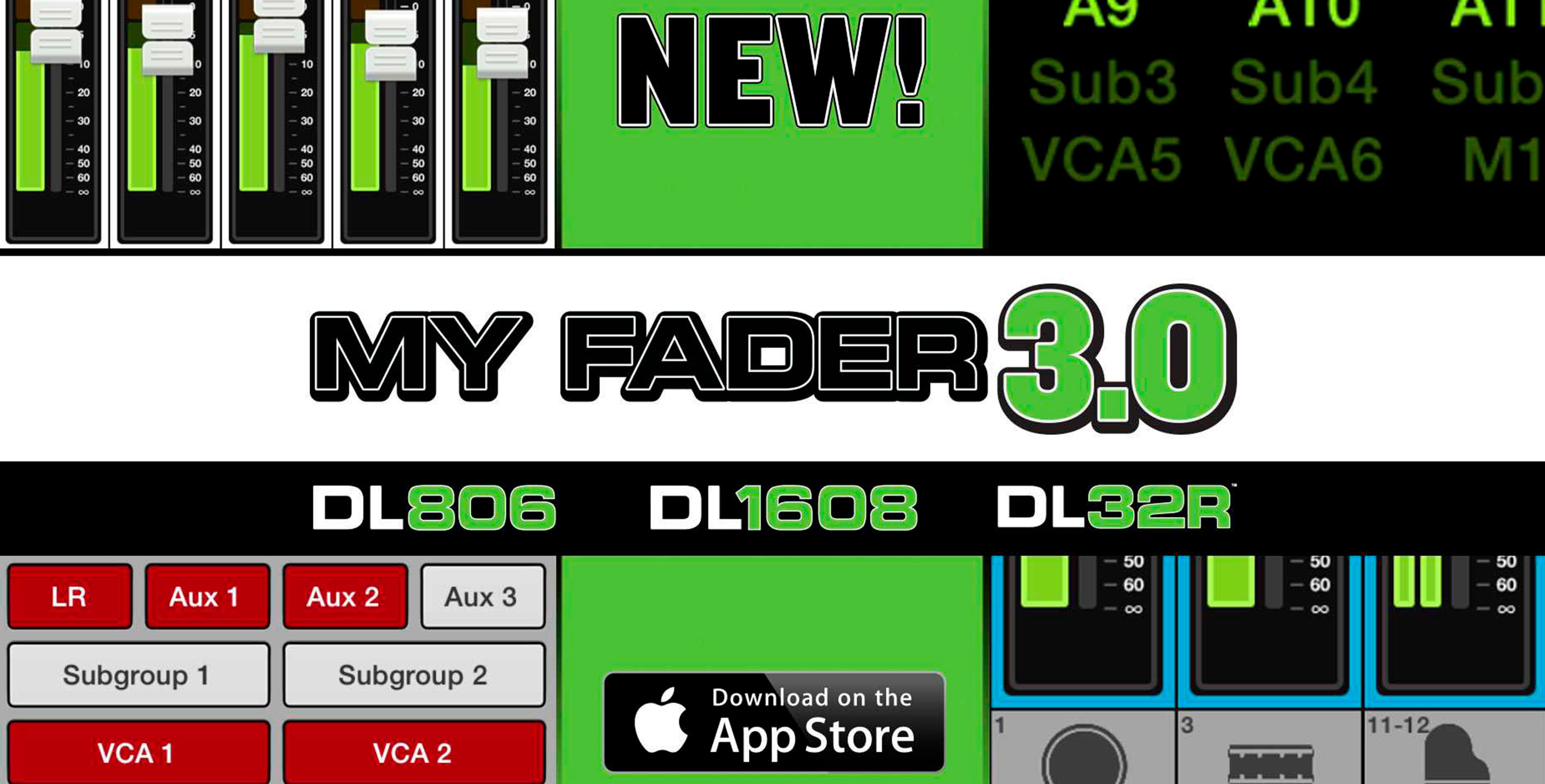 MY FADER CONTROL APP FOR DL SERIES MIXERS NOW AVAILABLE FOR FREE DOWNLOAD TO IPHONE OR IPOD TOUCH