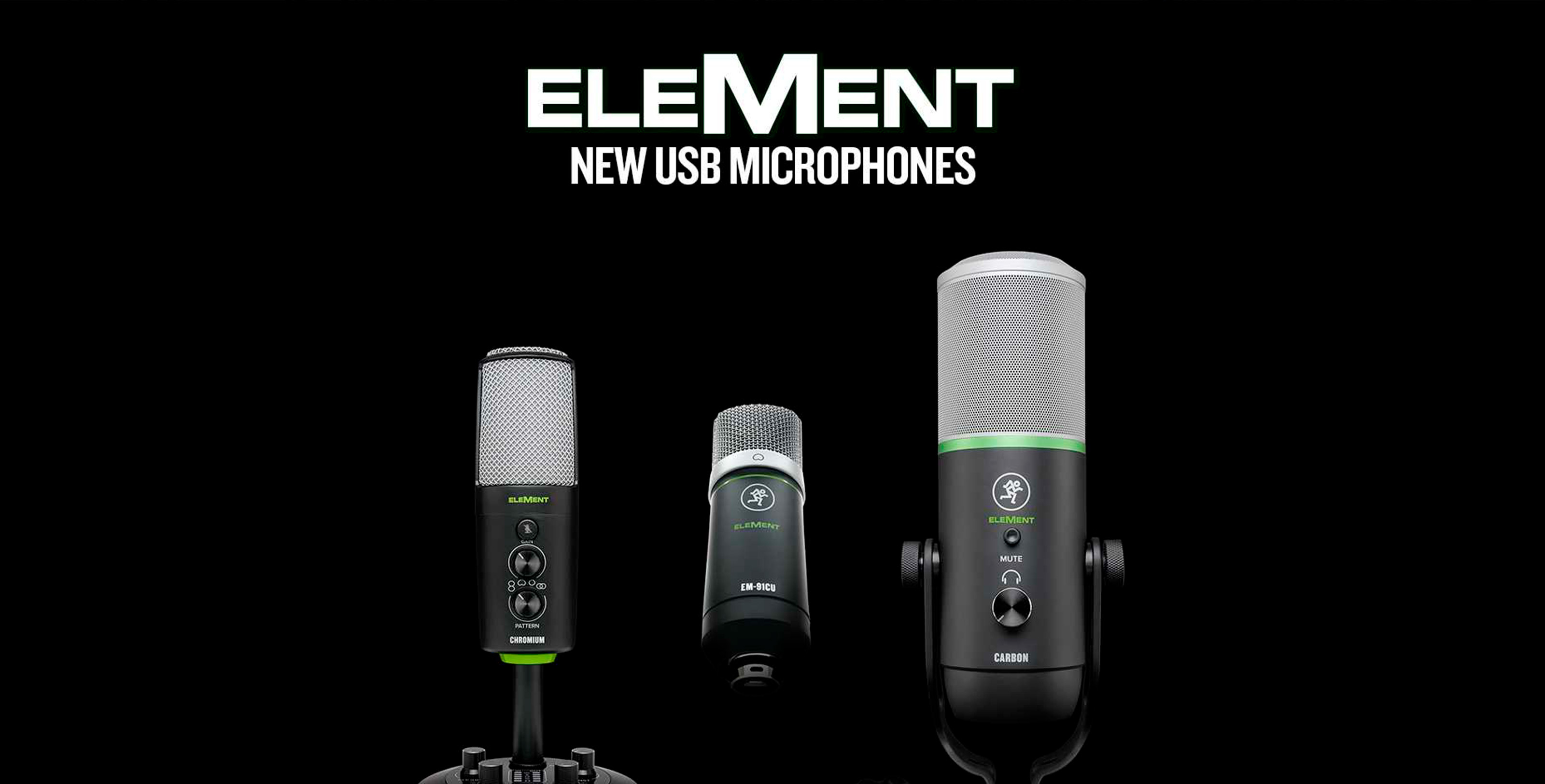 MEET THE NEW ELEMENT SERIES USB MICROPHONES
