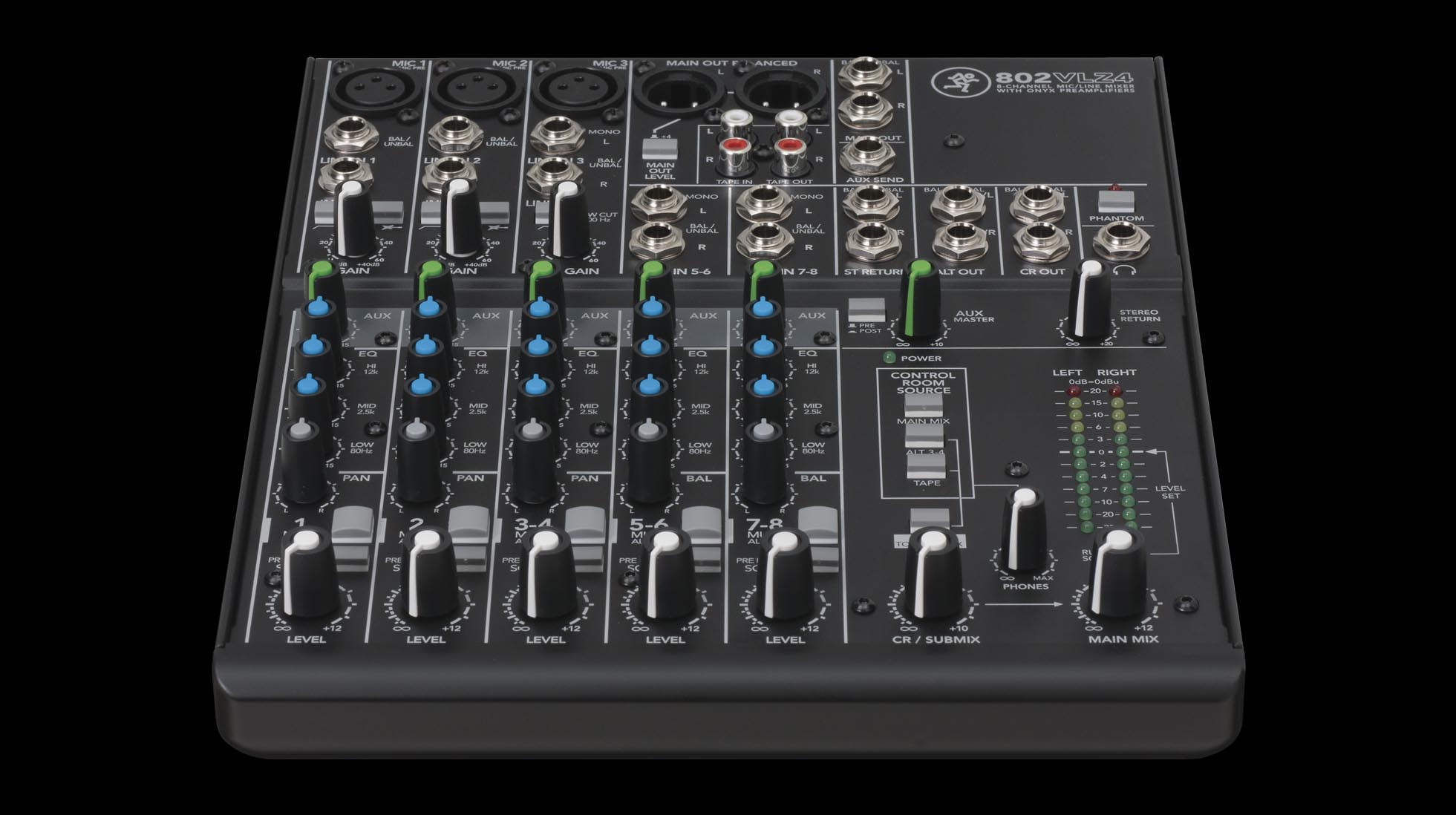 8-channel Ultra Compact Mixer with Onyx Preamps Renewed Mackie 802VLZ4 