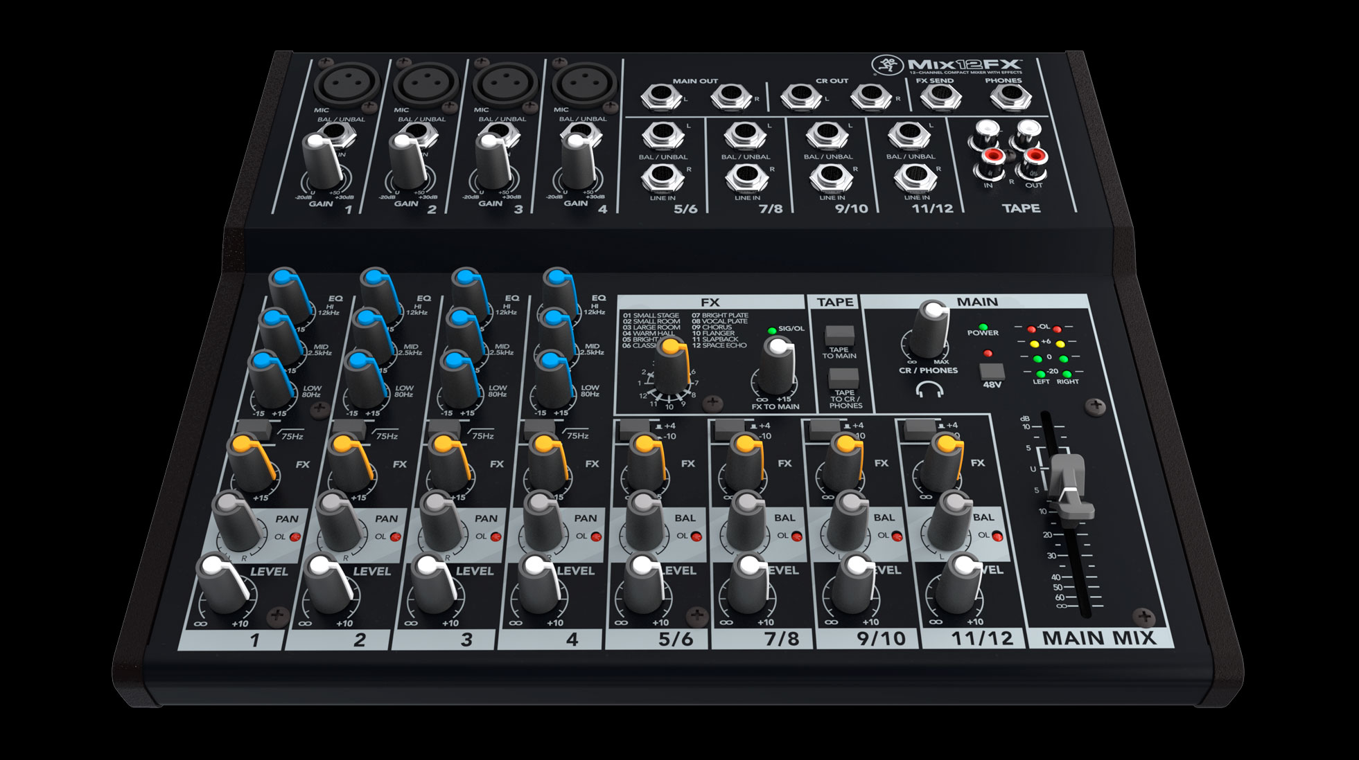 Mix12FX 12-Channel Compact Mixer with Effects | MACKIE