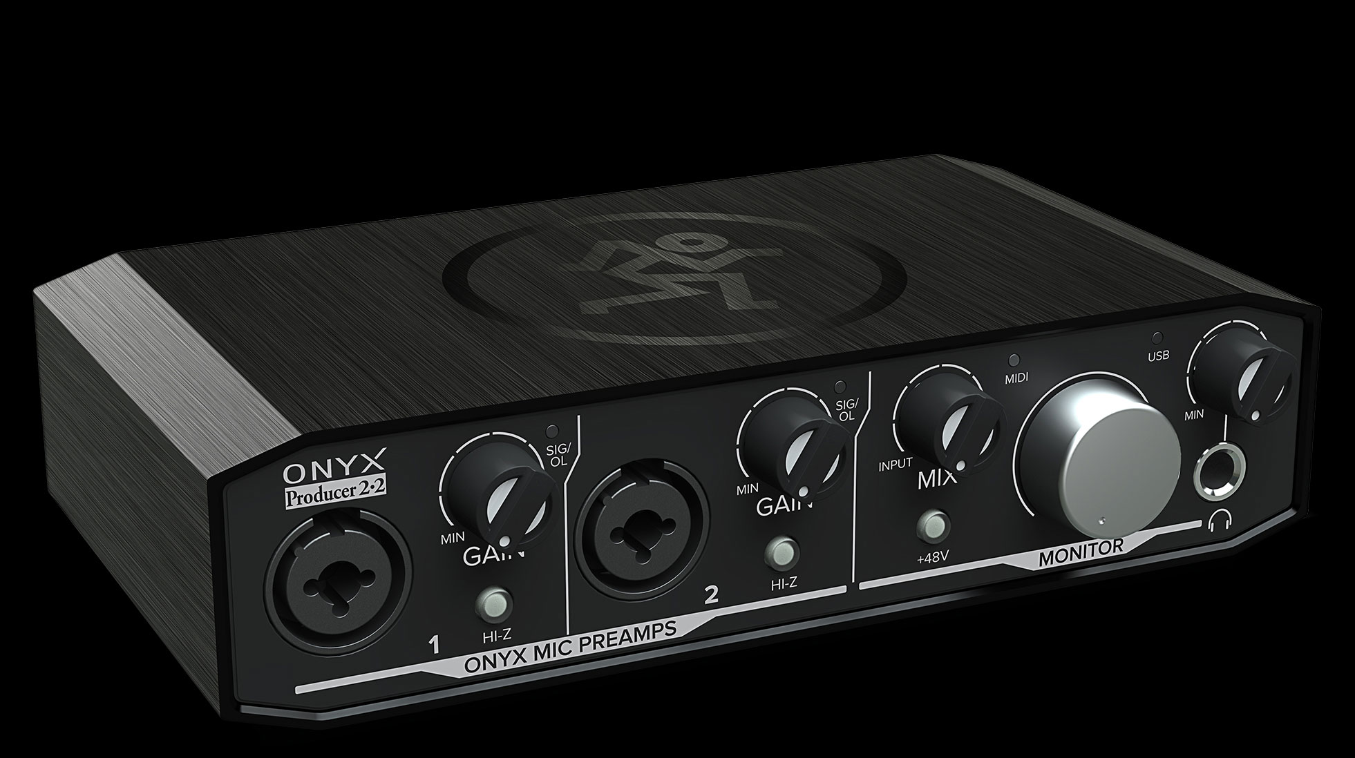 Interfaz de audio USB con Midi y 2 canales (XLR/TRS) Mackie ONYX PRODUCER  2-2 – Sonotec