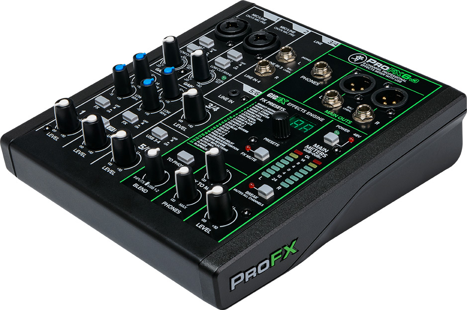 ProFX6v3 6-Channel Analog Mixer with USB - MACKIE | MACKIE