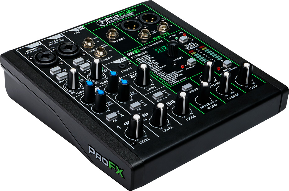 ProFX6v3 6-Channel Analog Mixer with USB - MACKIE | MACKIE